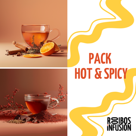 Duo Hot & Spicy - rooibos Noël à la cannelle et rooibos chocolat épice