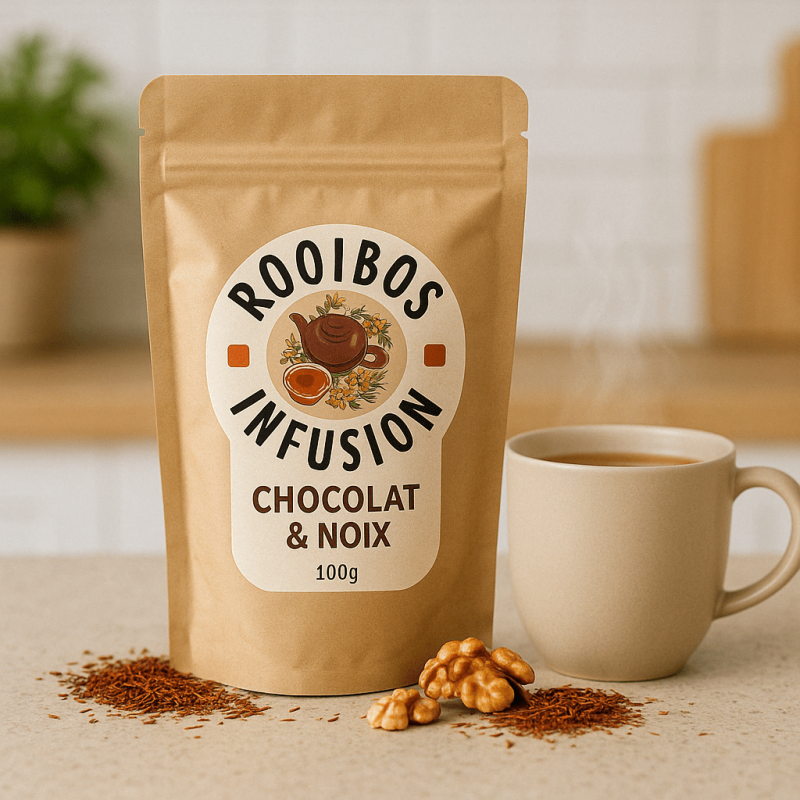 Rooibos chocolat & noix – Infusion gourmande sans théine