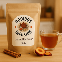 Rooibos cannelle & prune – Infusion fruitée et épicée sans théine