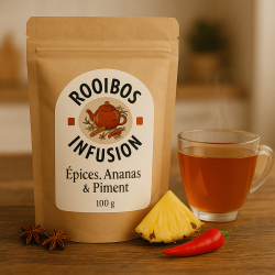 Rooibos épices, ananas & piment – Infusion exotique et relevée