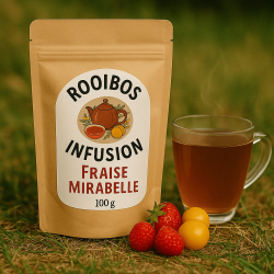 Rooibos fraise & mirabelle – Infusion douce & fruitée sans théine