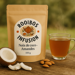 Rooibos coco & amandes – Infusion douce & gourmande sans théine