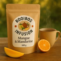 Rooibos mangue & mandarine – Infusion fruitée et douce sans théine