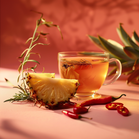 Rooibos épices, ananas & piment – Infusion exotique et relevée