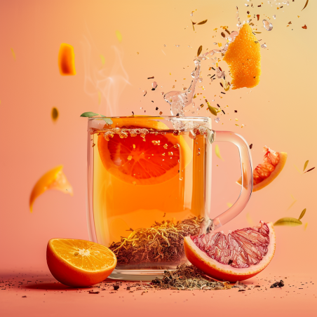 Rooibos Orange & Pamplemousse – Infusion fraîche & fruitée sans théine