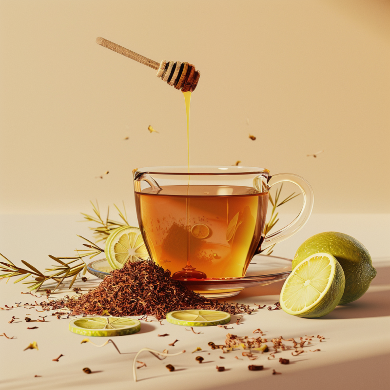 Rooibos miel & citron vert – Infusion douce & fraîche sans théine