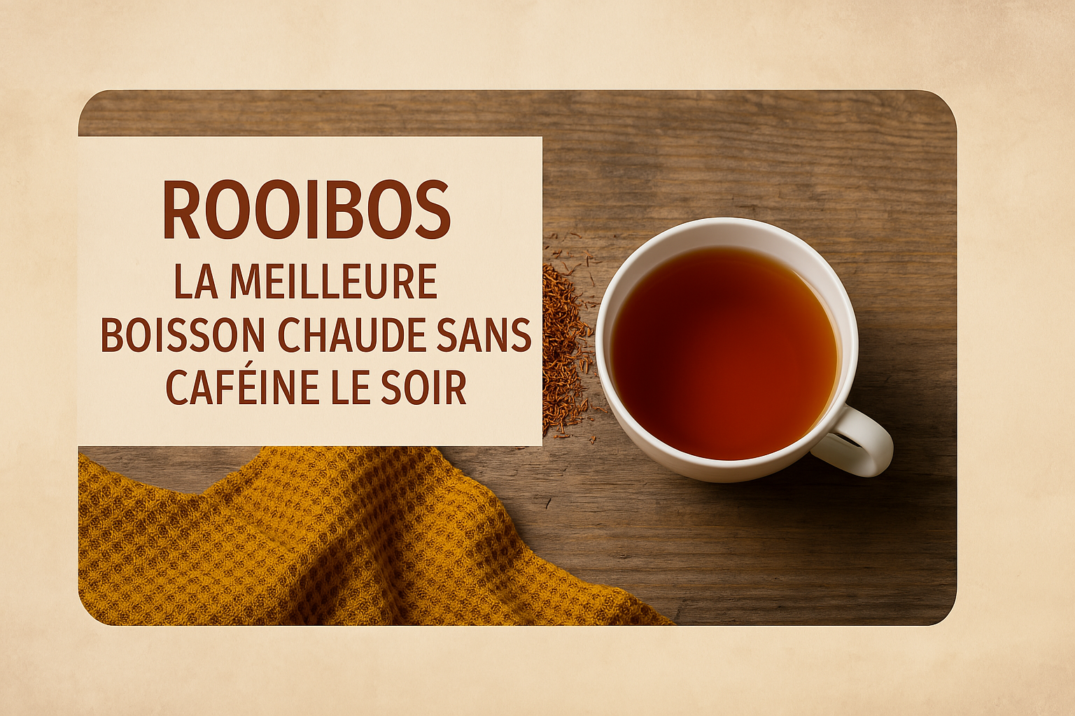 Le rooibos est une très bonne alternative au café, notamment le soir !